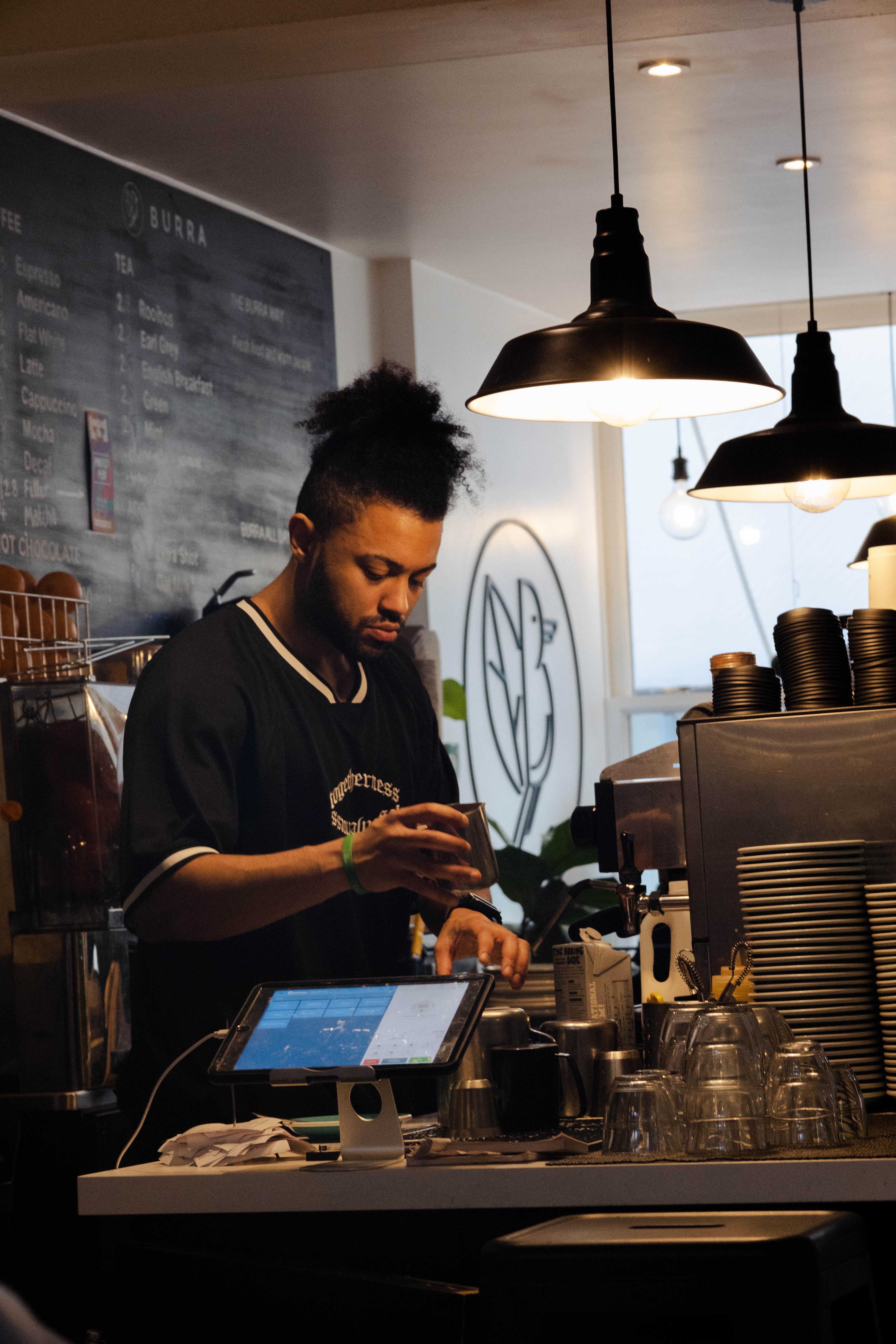 Barista at work